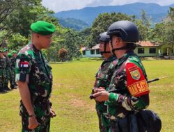 Danrem JO Sembiring Tekankan 7 Pedoman Penting Kepada Satgas Pamtas Kewilayahan Yonif 721 Makkasau dan Yonif R 200 BN Di Wilayah Kolakops 172/PWY