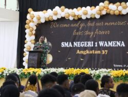 Dandim 1702/JWY Hadiri Pelepasan Peserta Didik XII Angkatan 37 SMA Negeri 1 Wamena