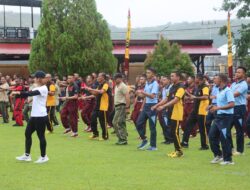 Polres Jayapura Gelar Olahraga Bersama HUT Bhayangkara Ke – 77   