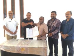 Sempat Alot, Penandatanganan NPHD Oleh Pj Bupati Jayapura bersama Ketua KPU Kabupaten Jayapura Terlaksana