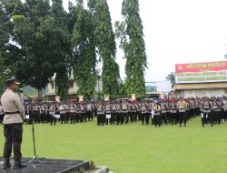577 Personil Polres Jayapura Siap Amankan Jalannya Pemungutan Suara