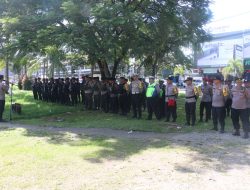 Polres Jayapura Siagakan 100 Personil Pada Sidang Pleno KPU Kab. Jayapura