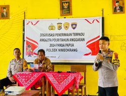 Kapolsek Nimbokrang Sosialisasikan Penerimaan Anggota Polri di SMA Yapis Kampung Nimbokrang