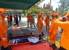 Mitigasi Bencana Gempa Megathrust, BPBD Kabupaten Jayapura Gelar Simulasi Penyelamatan