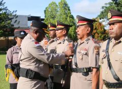 Kapolres Jayapura Pimpin Sertijab Sejumlah Pejabat di Jajaran Polres Jayapura