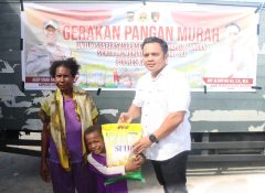 Polres Jayapura Gelar Gerakan Pangan Murah di Doyo Baru