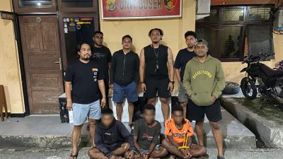 Tiga Pelaku Pencurian Dibekuk Sat Reskrim Polres Jayapura di BTN Polda Doyo Baru