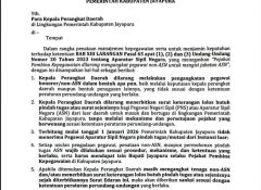 Lakukan Penataan Manajemen Kepegawaian, Bupati Jayapura Keluarkan Surat Edaran