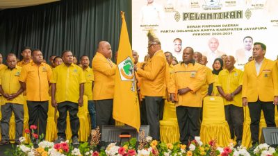 Lantik Pengurus DPD II Partai Golkar Kabupaten Jayapura, MDF Tegaskan Soliditas Kunci Menang Pemilu 2029